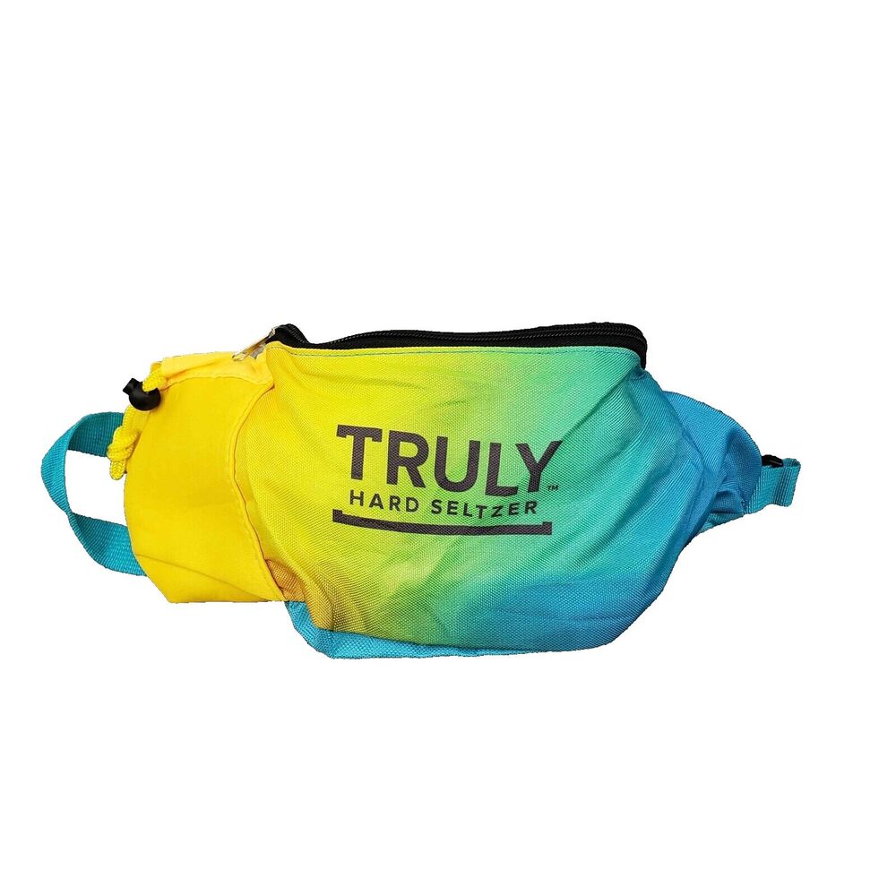 Truly Hard Seltzer Fanny‎ Pack Adult Mens Womens Yellow Blue Ombre Bum Waist Bag